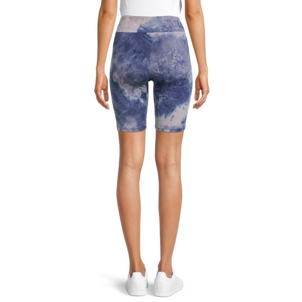 LAST PAIR! NEW super soft fitted blue tie dye biker shorts - Picture 3 of 5